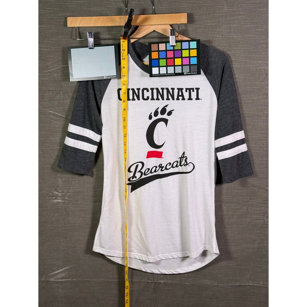 Rivalry Threads 91 Cincinnati Bearcats‎ Raglan Shirt Grey White Womens Small 4/6